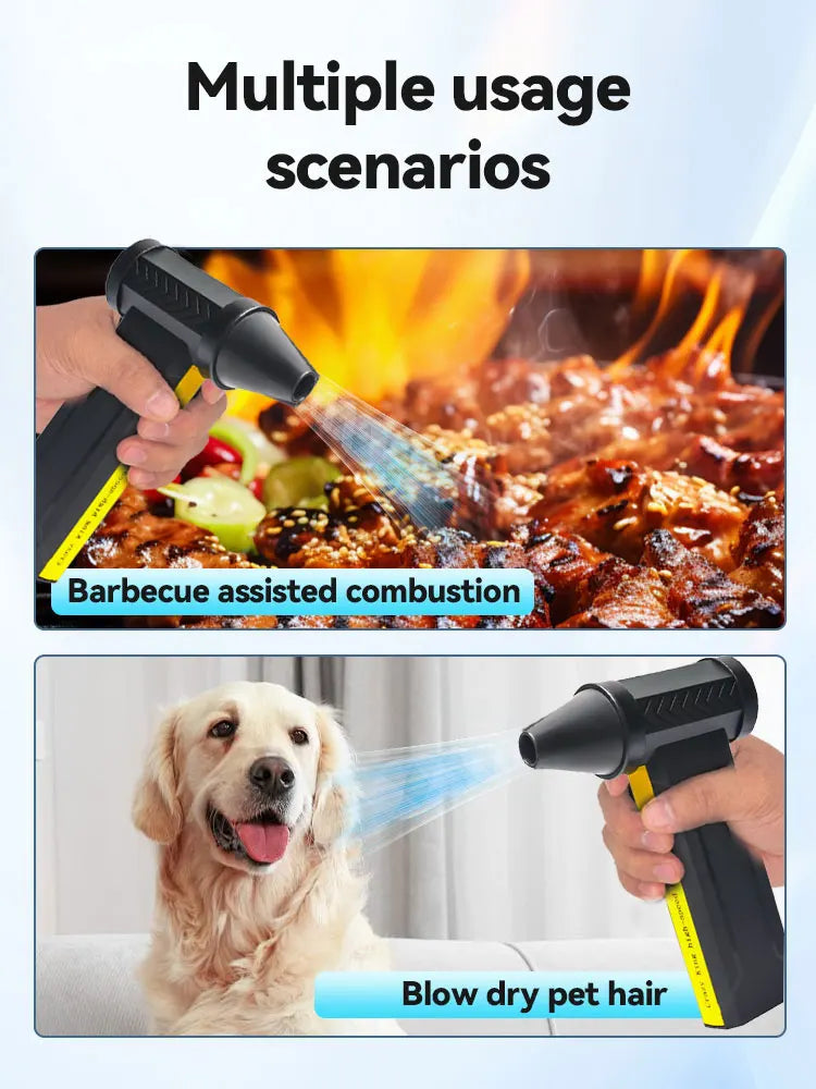 160000RPM Brushless Motor Electric Turbo Jet Fan High-Speed Turbo Violent Fan 10000mAh USB Rechargeable Powerful Dust Blower