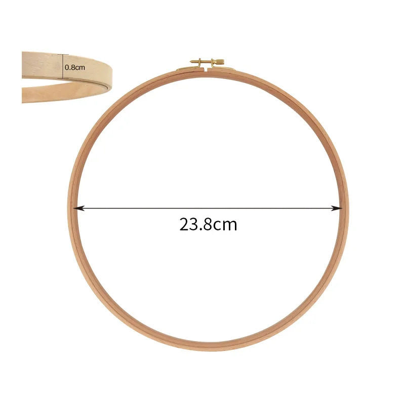 Beech Wood Embroidery Hoop for Cross Stitch, Nine Sizes