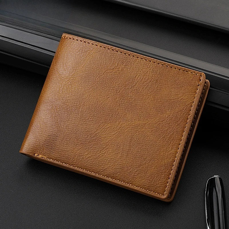 Cartera de cuero sintético PU bifold con compartimentos para tarjetas y billetes