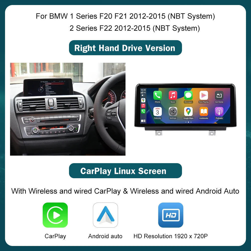 Bezdrátový displej CarPlay pro BMW řady 1–4