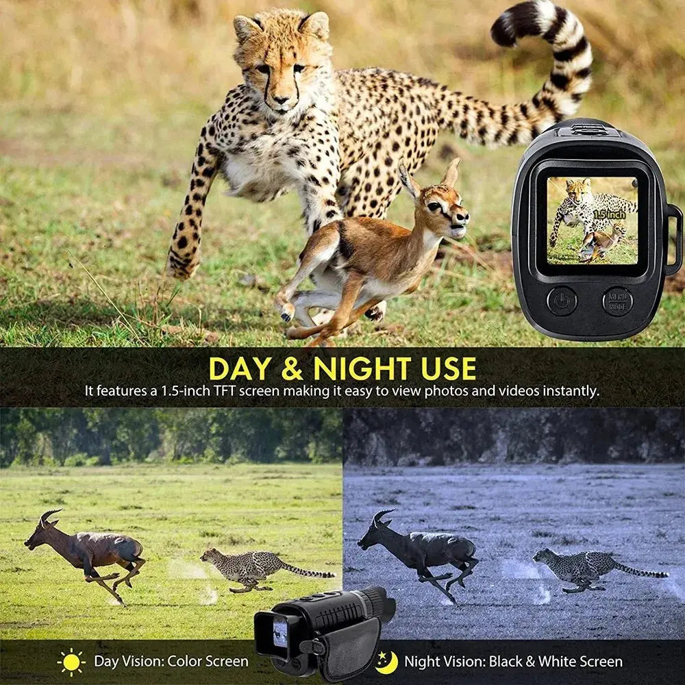 Monocular Night Vision Device 1080P HD Infrared Camera 5X Digital Light Zoom Hunting Telescope Outdoor Search Full Darkness 300m Spy-shop.com