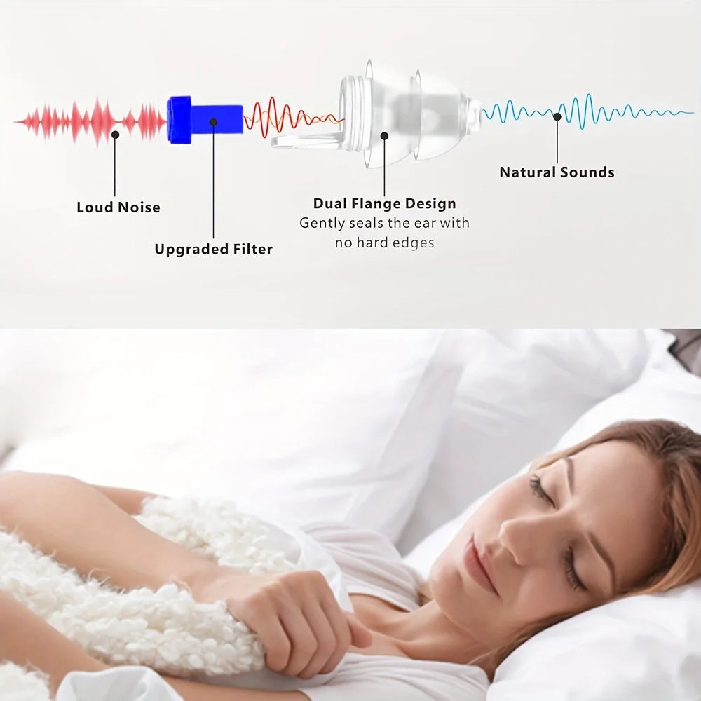 HUAK High Fidelity Silicone Ear Plugs for Noise Cancelling Washable Reusable Musicians Motorcycles Sleeping Work, Study, Swim