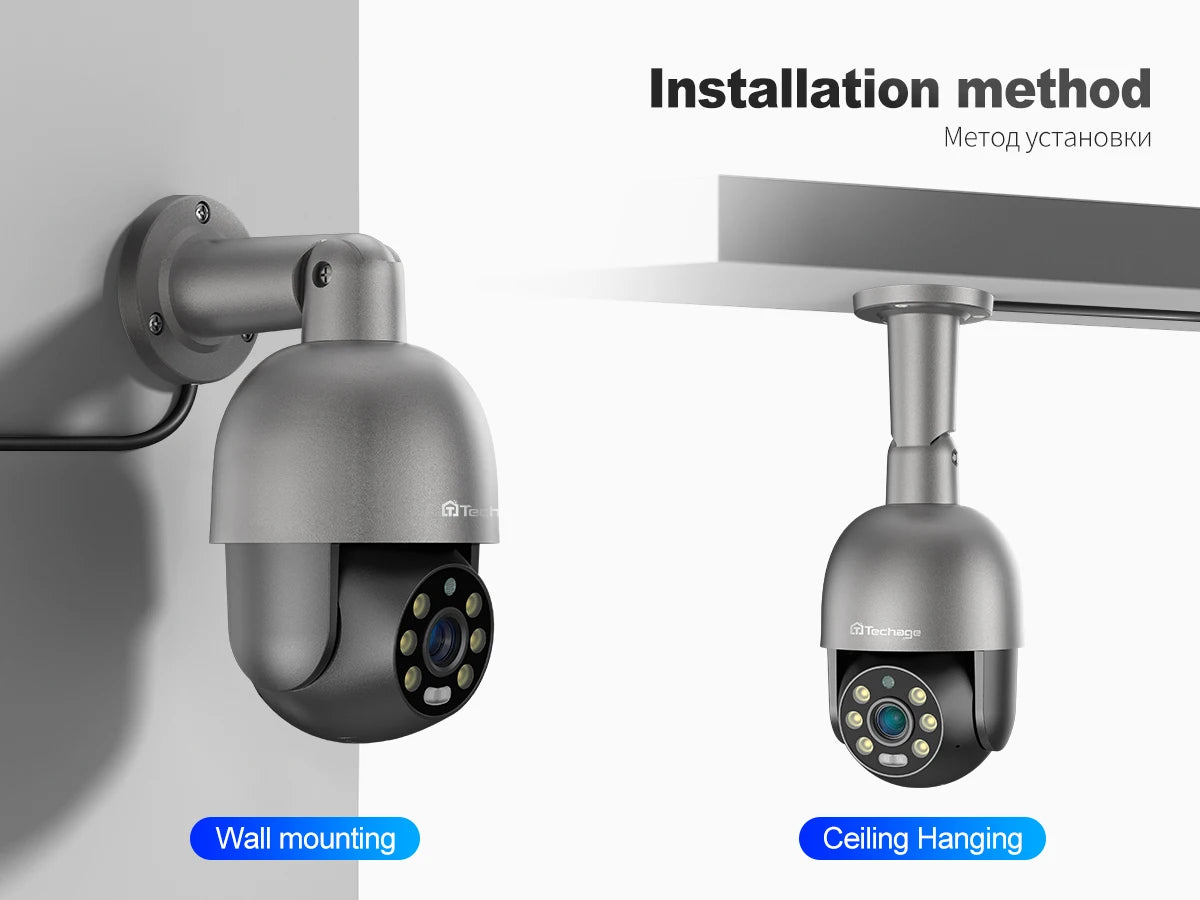 4K 8MP PTZ PoE IP Camera with AI Human Detection and Two-Way Audio