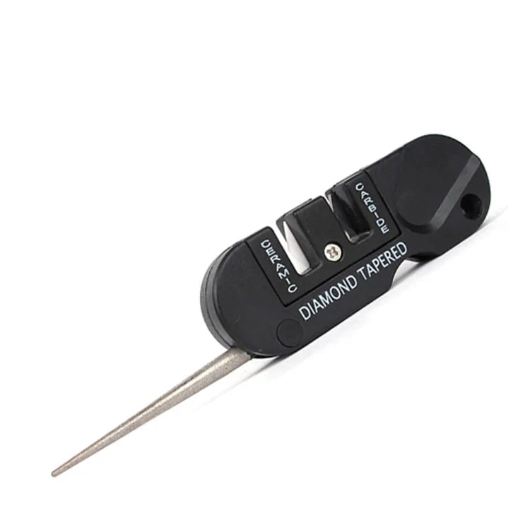 Pocket Knife Sharpener with Ceramic and Carbide Elements