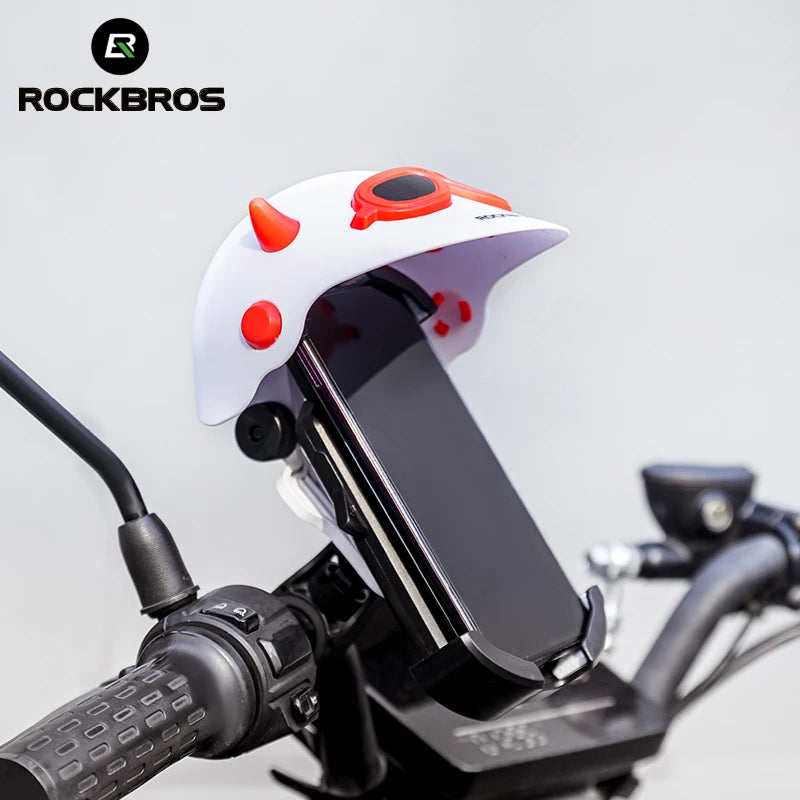 Bike Phone Holder with Rainproof Sun Shade Umbrella Mount