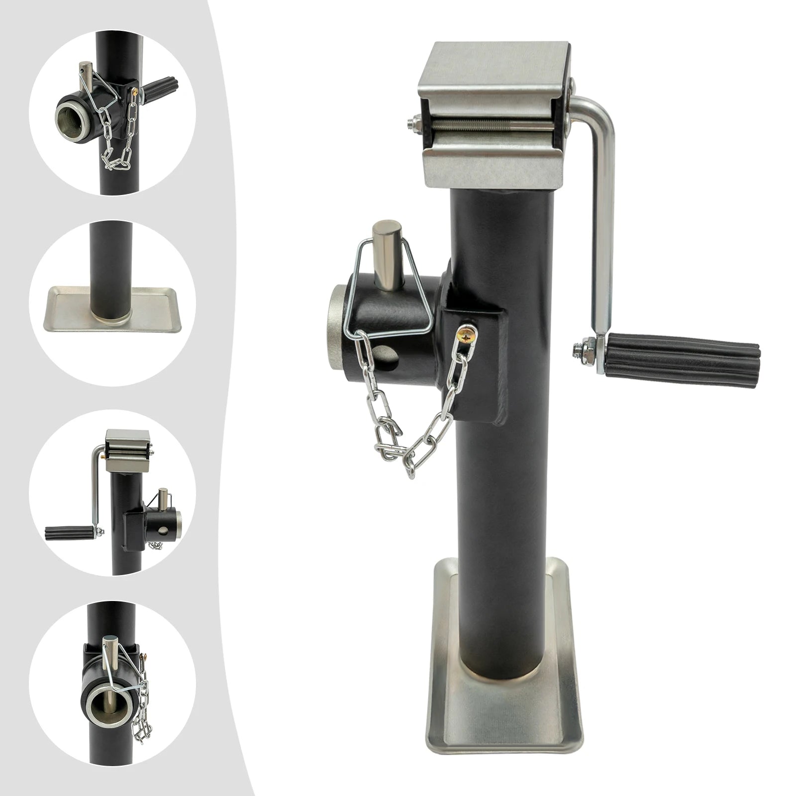2000 lbs Weld-On Trailer Jack with Support Base
