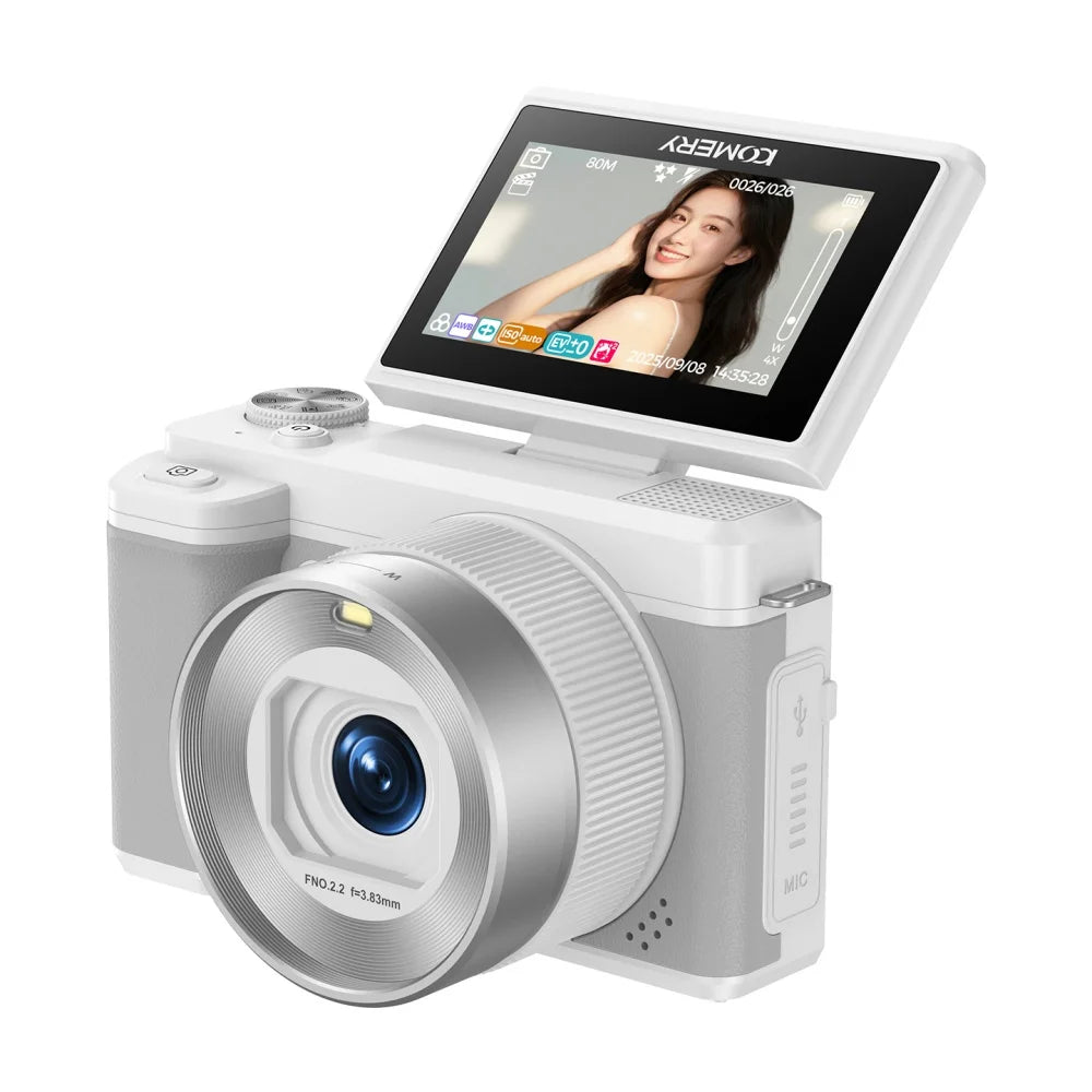 5K Digital Camera 80MP Dual Lens with Flip Screen & WiFi