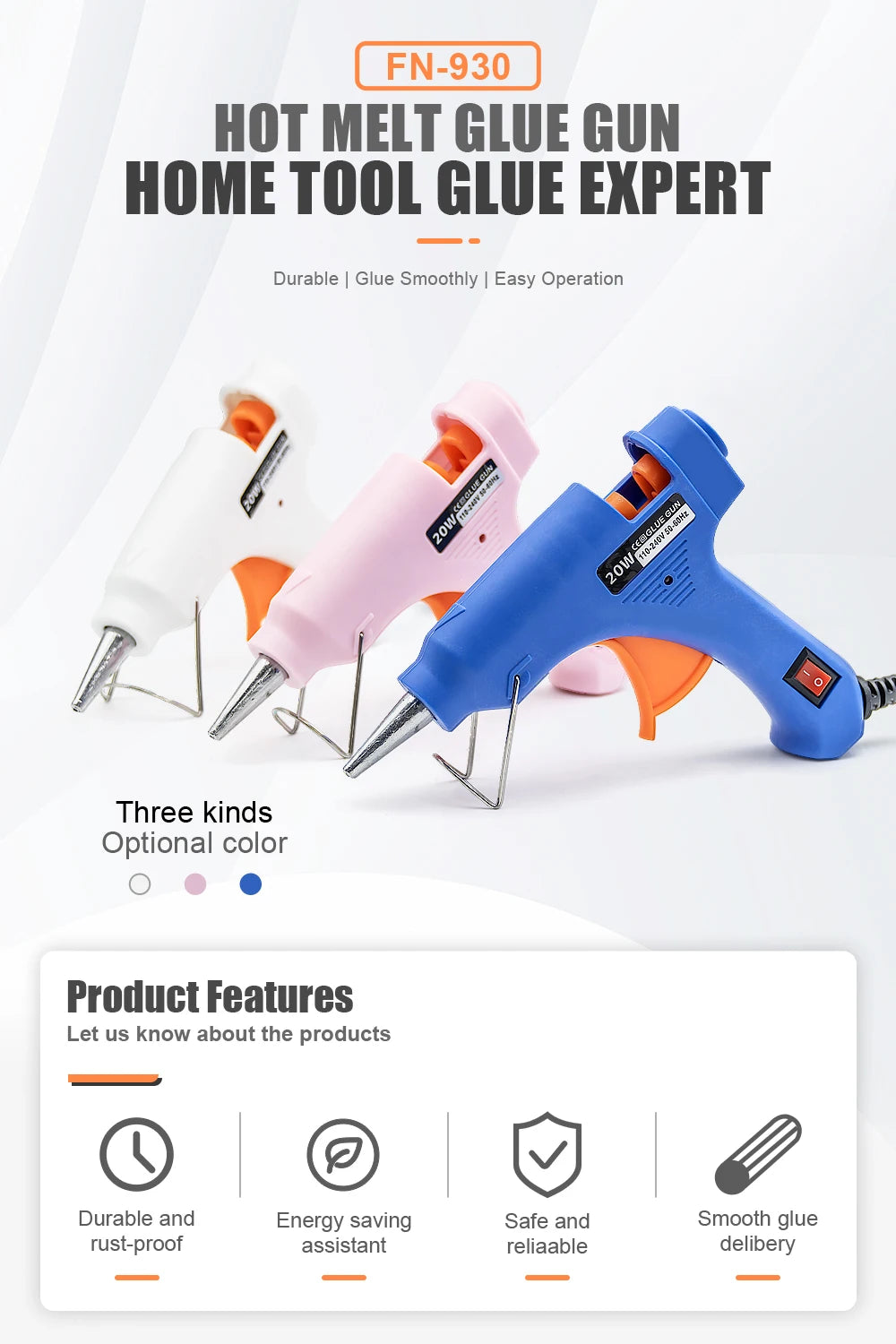 20 W Mini Hot-Glue Gun - Kit Options