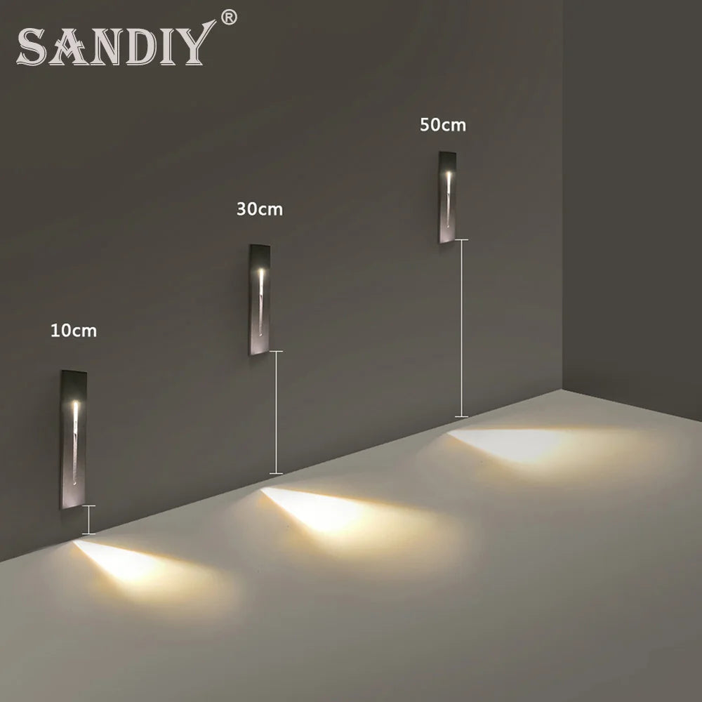 Recessed LED Stair Light - Sensor Options