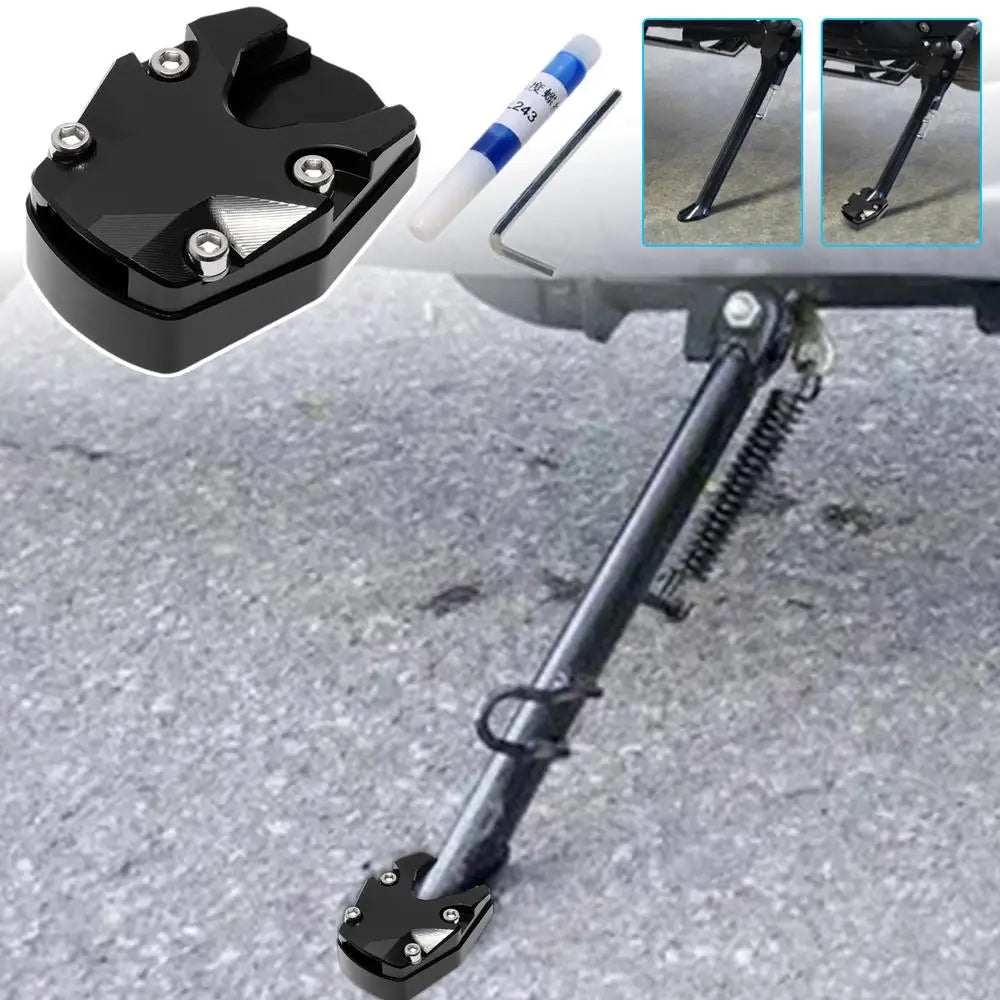 Extensión de aluminio para la pata de cabra de motocicleta