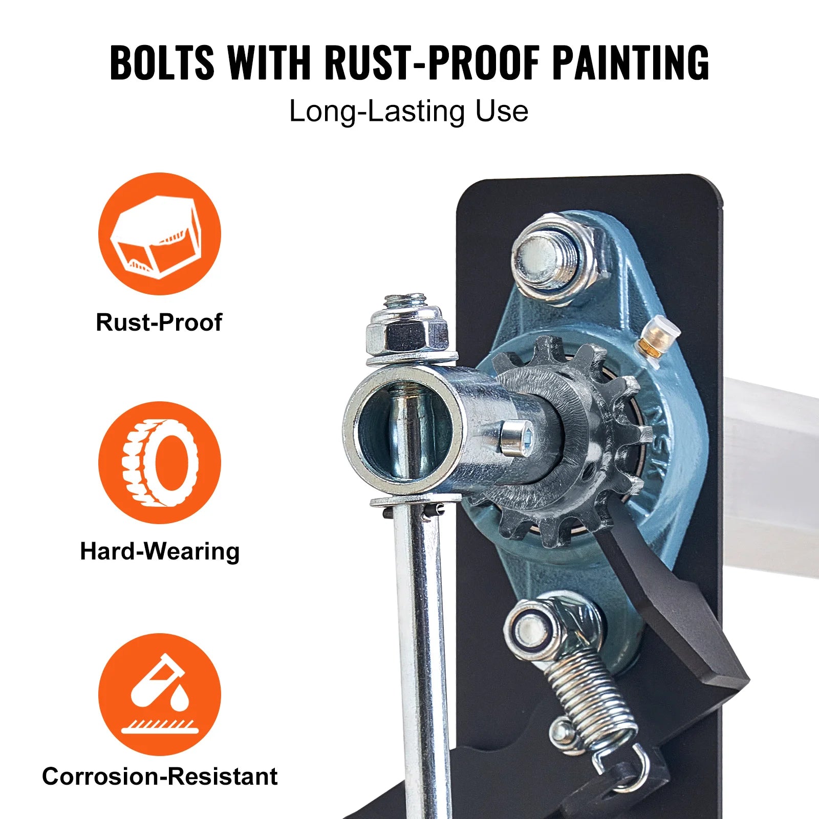 Kit de rouleau de bâche à manivelle réglable pour camions 64–104 pouces
