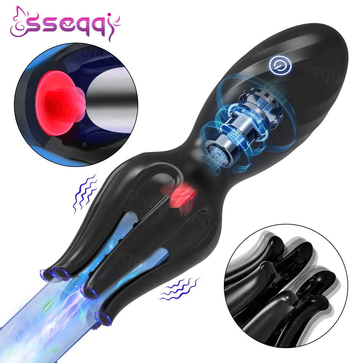 Glans Trainer for Men Powerful Vibrating Penis G Spot Masturbator Soft Fingertip Prolong Endurance Massage Vibrator Erotic Toys