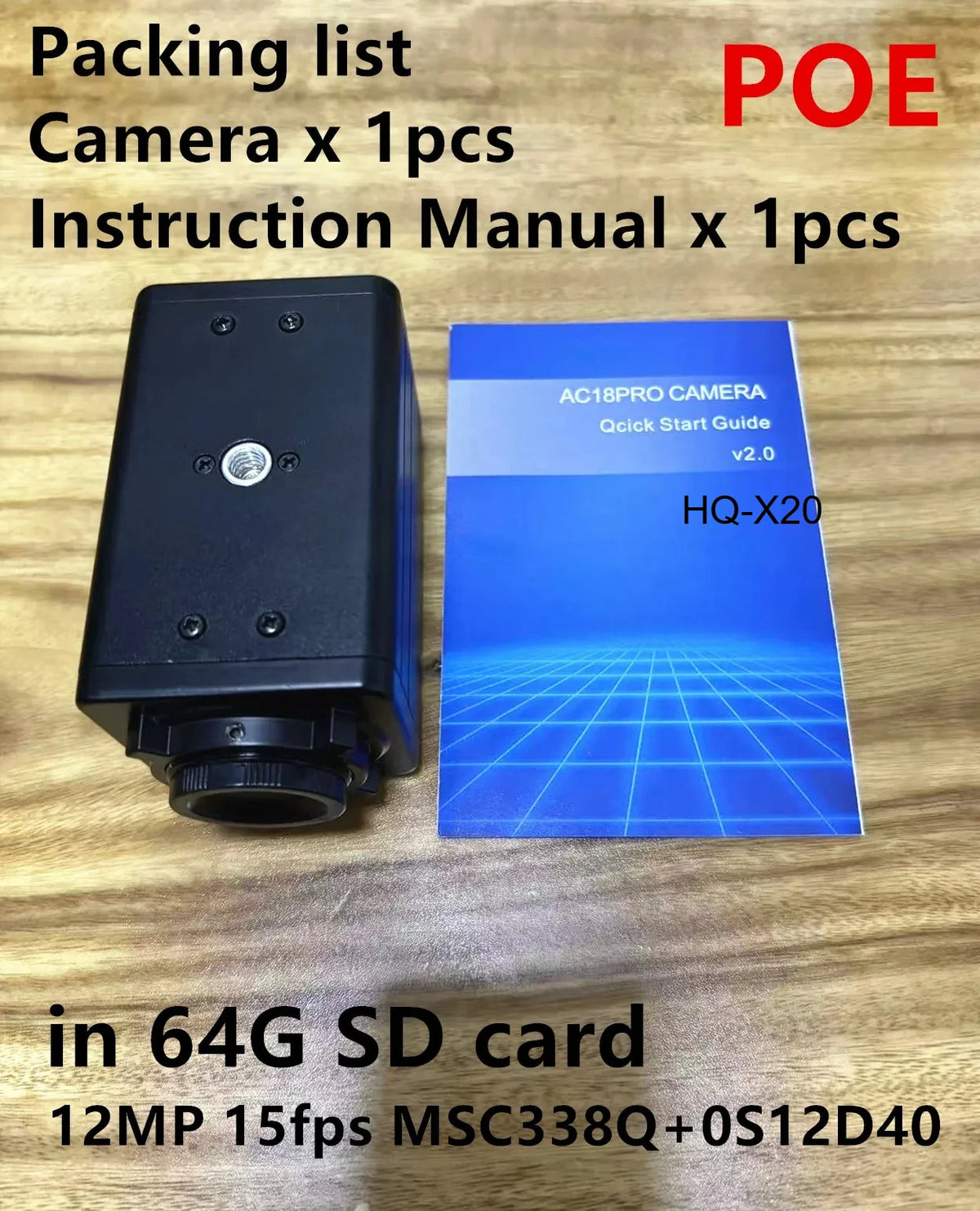Caméra IP de sécurité 6K 4K avec POE, RTSP, RTMP et détection de mouvement