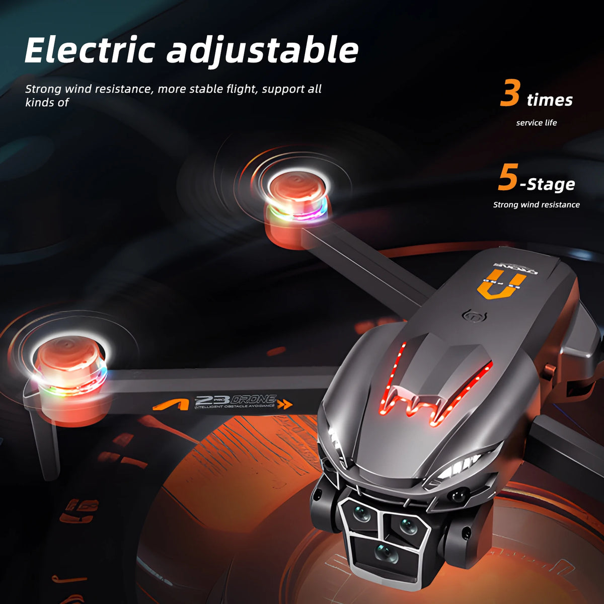 Podofo Drone 4k Professional Dual Camera Mini Helicopter Quadcopter Toy Obstacle Avoidance Foldable RC Drone Headless Mode Mini Drones