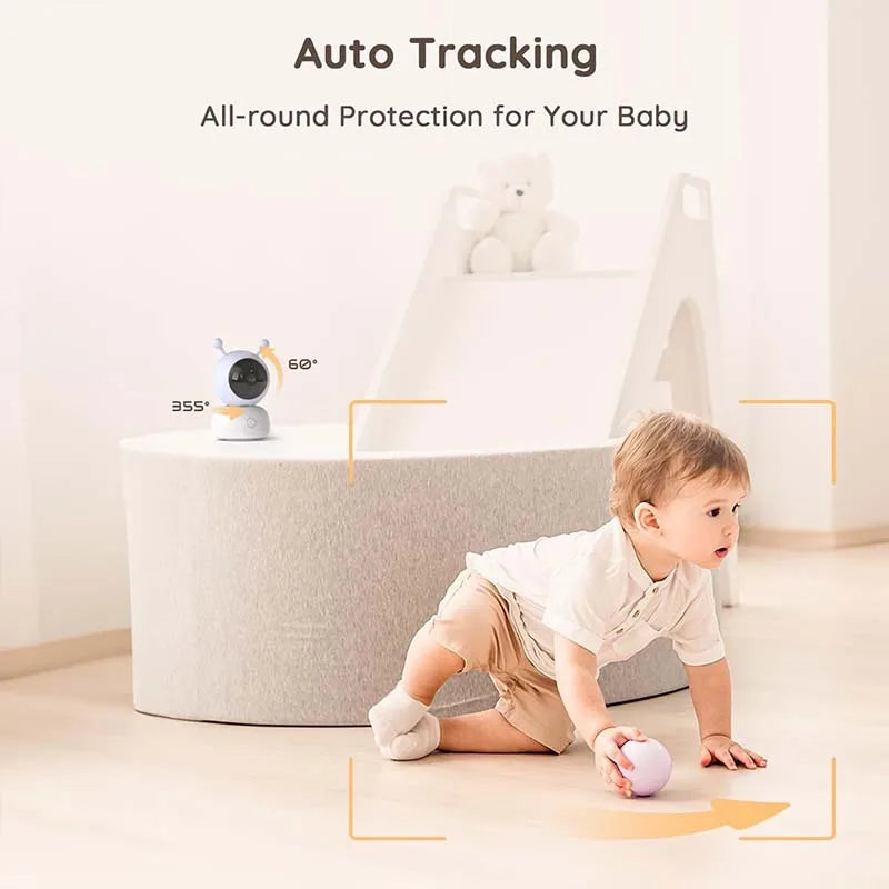 BOIFUN 5" Baby Monitor with 1080P WiFi App Control