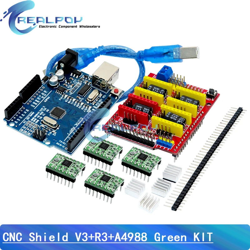 Scheda di espansione CNC Shield V3 con opzioni A4988 o DRV8825