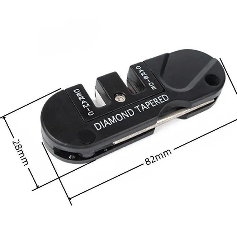 Pocket Knife Sharpener with Ceramic and Carbide Elements