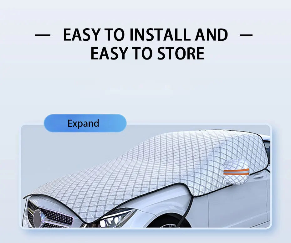 SEAMETAL Winter Car Windshield Snow Cover Full Wrapped Windscreen Snow Shield Anti Frost Car Cover Universal for Suv Sedan