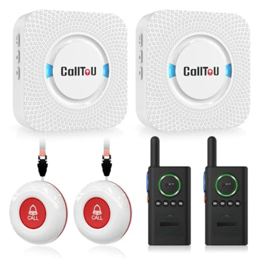 Wireless Caregiver Pager System with 1000ft Range and Loud Alert