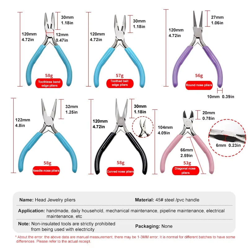 Jewellery Making Pliers - Jaw Options