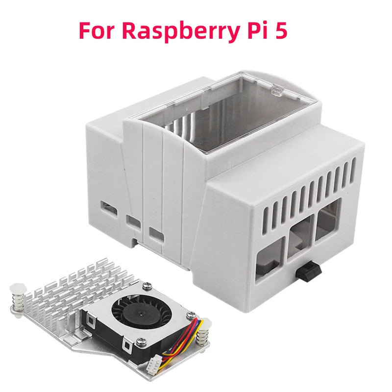 DIN-Rail ABS Cases for Raspberry Pi 3, 4 & 5