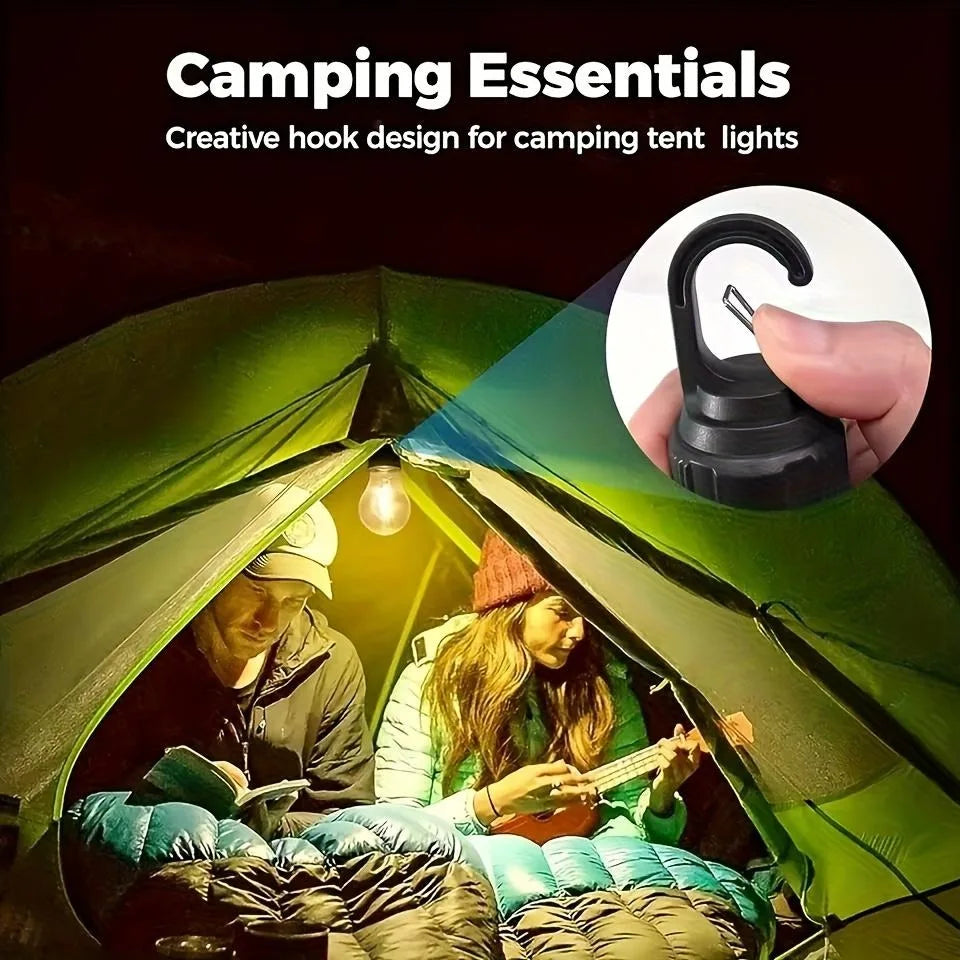 Solárna kempingová lampa s háčikom, 3 režimy svetla, dobíjateľná cez USB-C