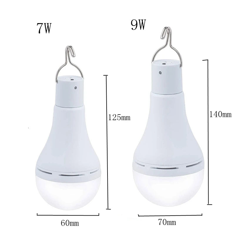 Lampadina LED solare da esterno, impermeabile, con telecomando e timer, lampada solare da giardino da appendere, luce di emergenza per escursionismo, campeggio e pesca