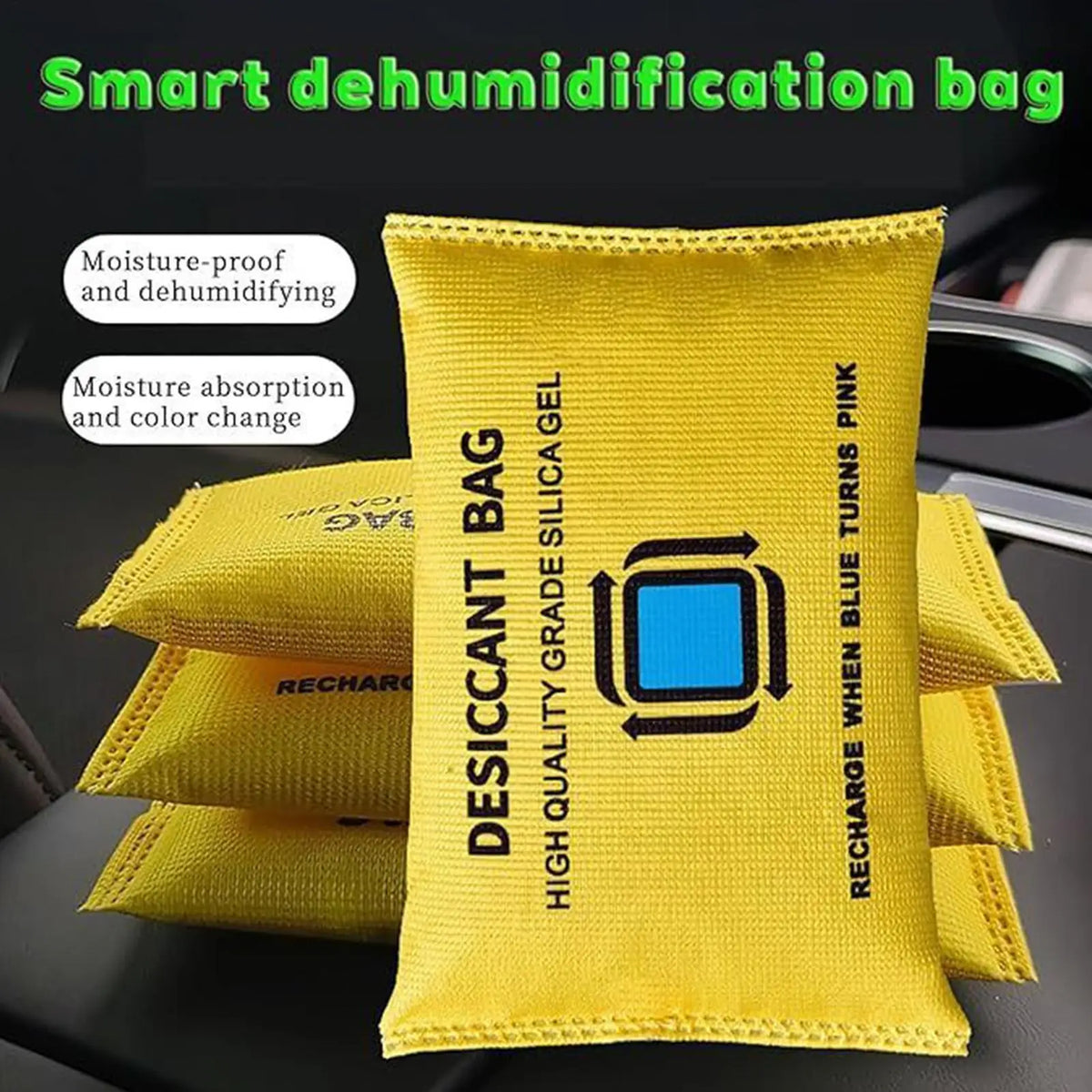 Reusable Moisture Absorber Bags for Closets and Cars