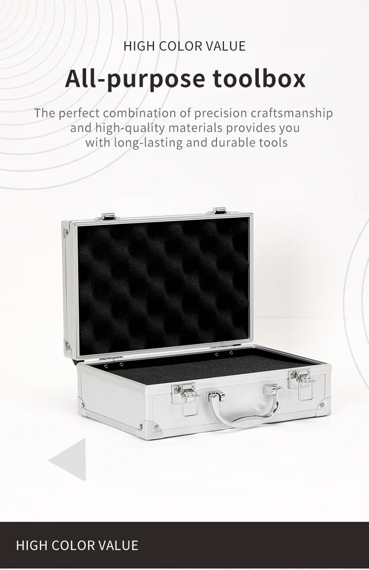 Aluminum Toolbox - Portable, Multi-Purpose Storage for Tools, Instruments, Fishing Gear & More - Durable Hardware Organizer