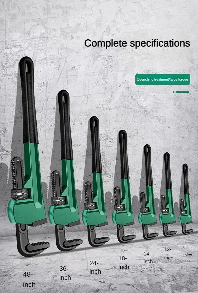 Carbon-Steel Pipe Wrench - Size Options