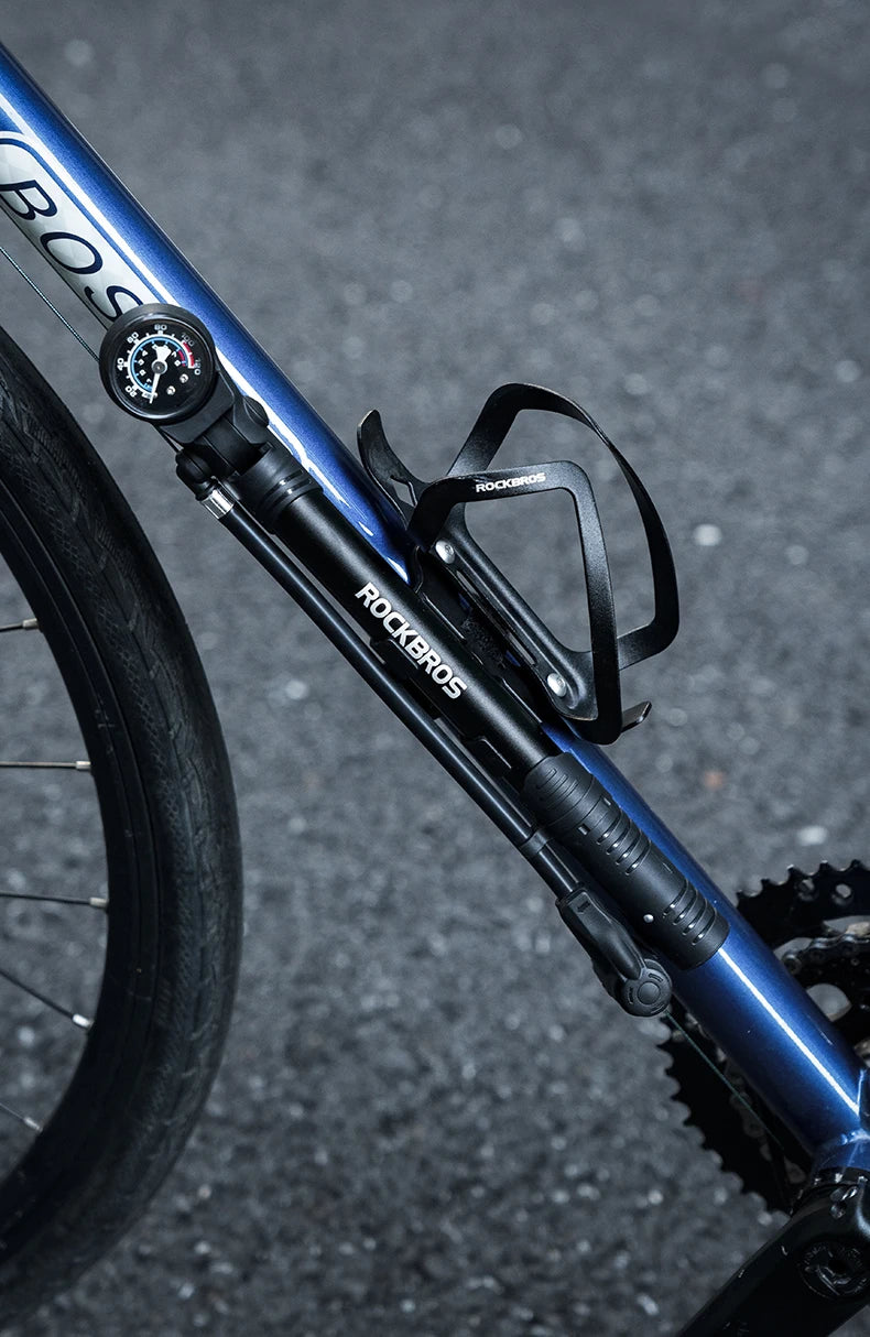 120 PSI Manual Bike Pump with Gauge, Presta Schrader
