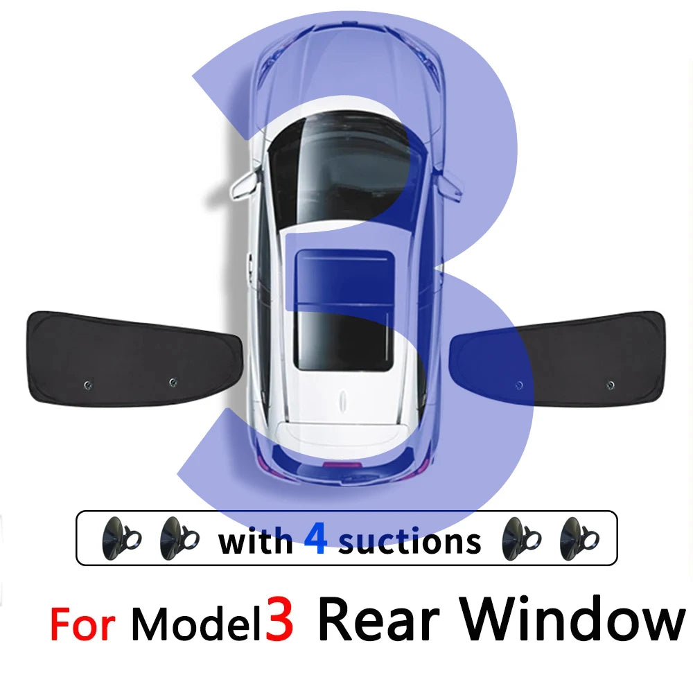 Vehicle Window Sunshades for Model 3 and Model Y – Options