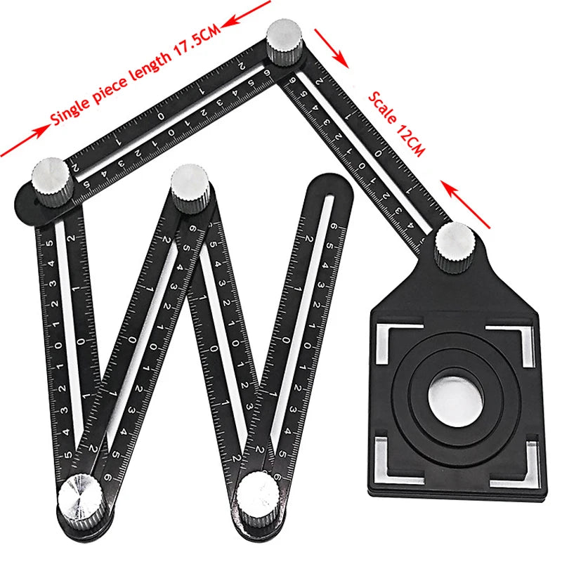 Aluminium Multi-Angle Folding Layout Ruler