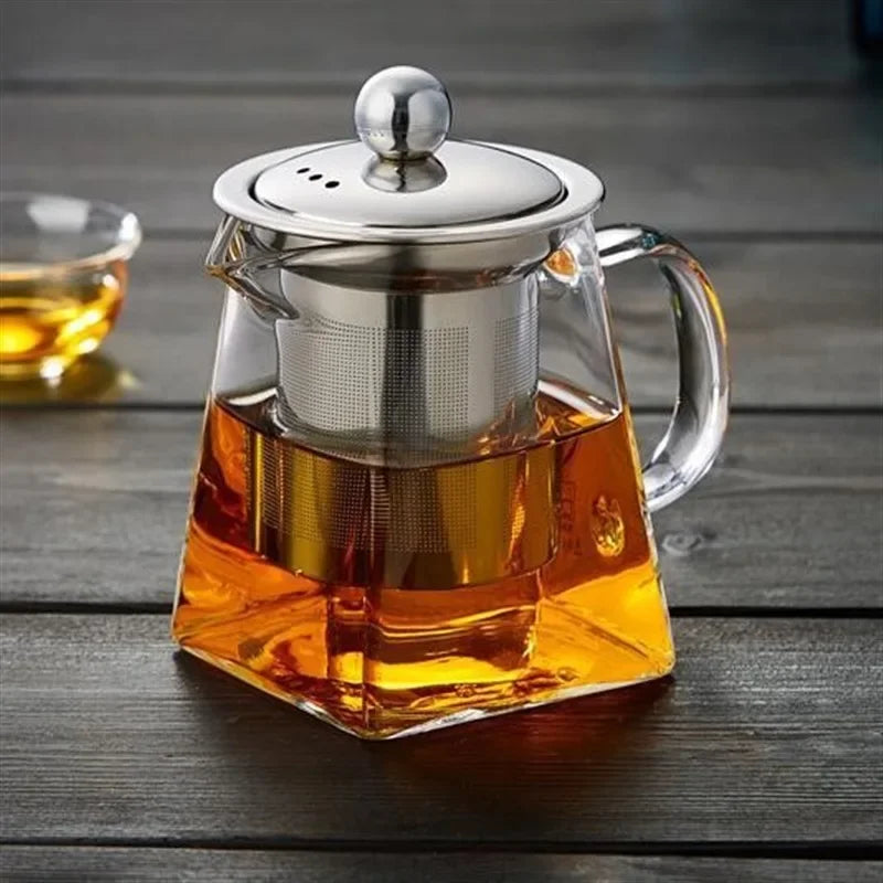 Bule de vidro com infusor, opções de 350–950ml