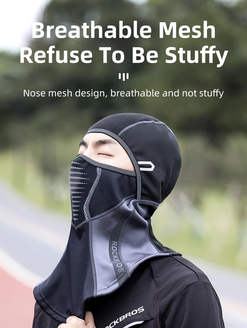 Vintertermisk fleecebalaklava hel ansikts skidmask vindskyddande huvudbonad