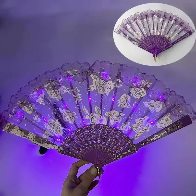 Chinese-Style Folding Hand Fan for Hanfu and Dance