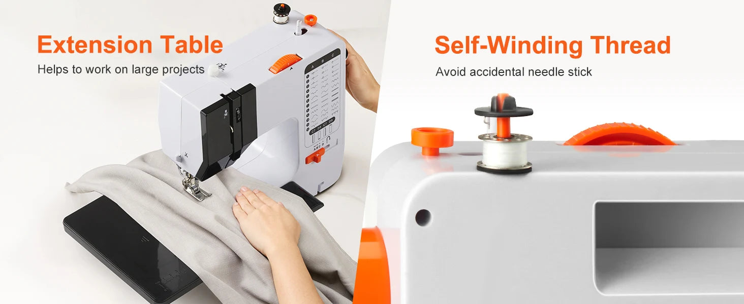 Portable Sewing Machine with 38 Stitches & Dual Speed Control