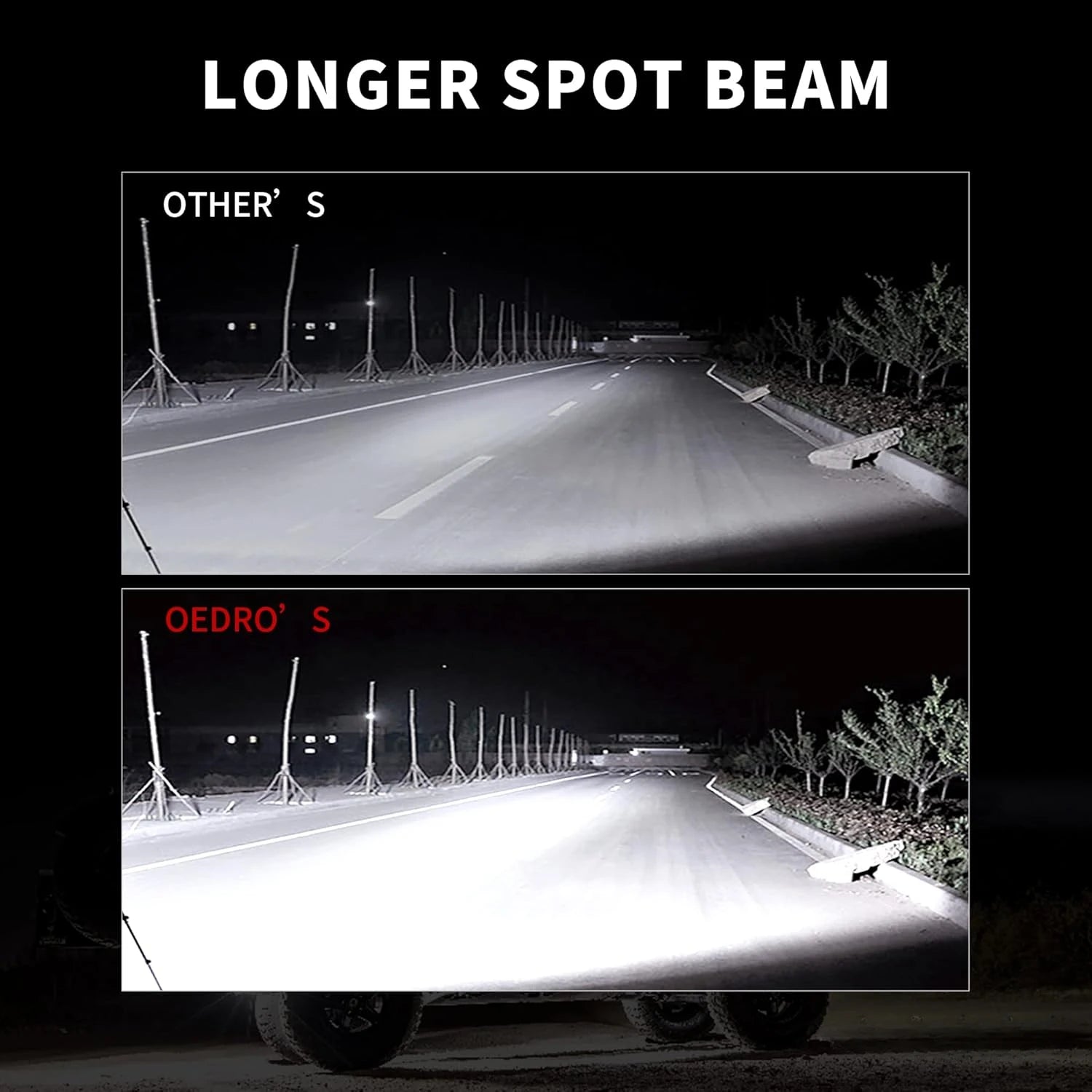 2-Pack 7 Inch 51W LED Work Light Bar for 12V 24V Vehicles