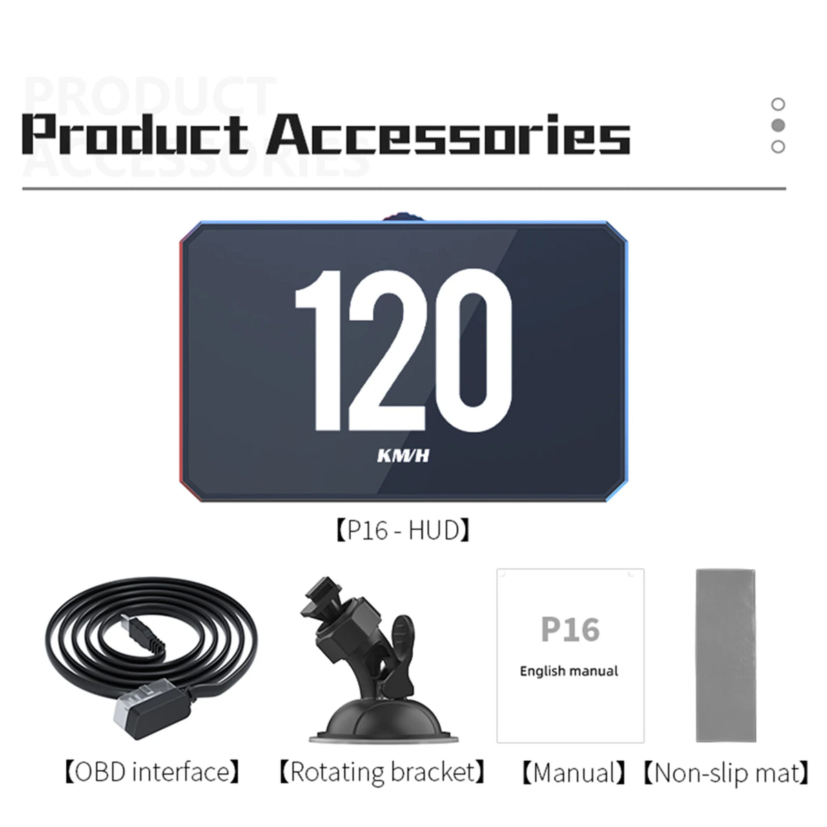 P16 OBDII Digital Vehicle Dashboard Display