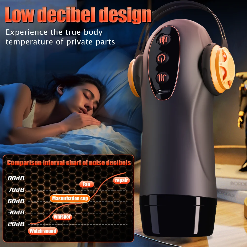 Male Heating Masturbator Cup with Vibration and Suction