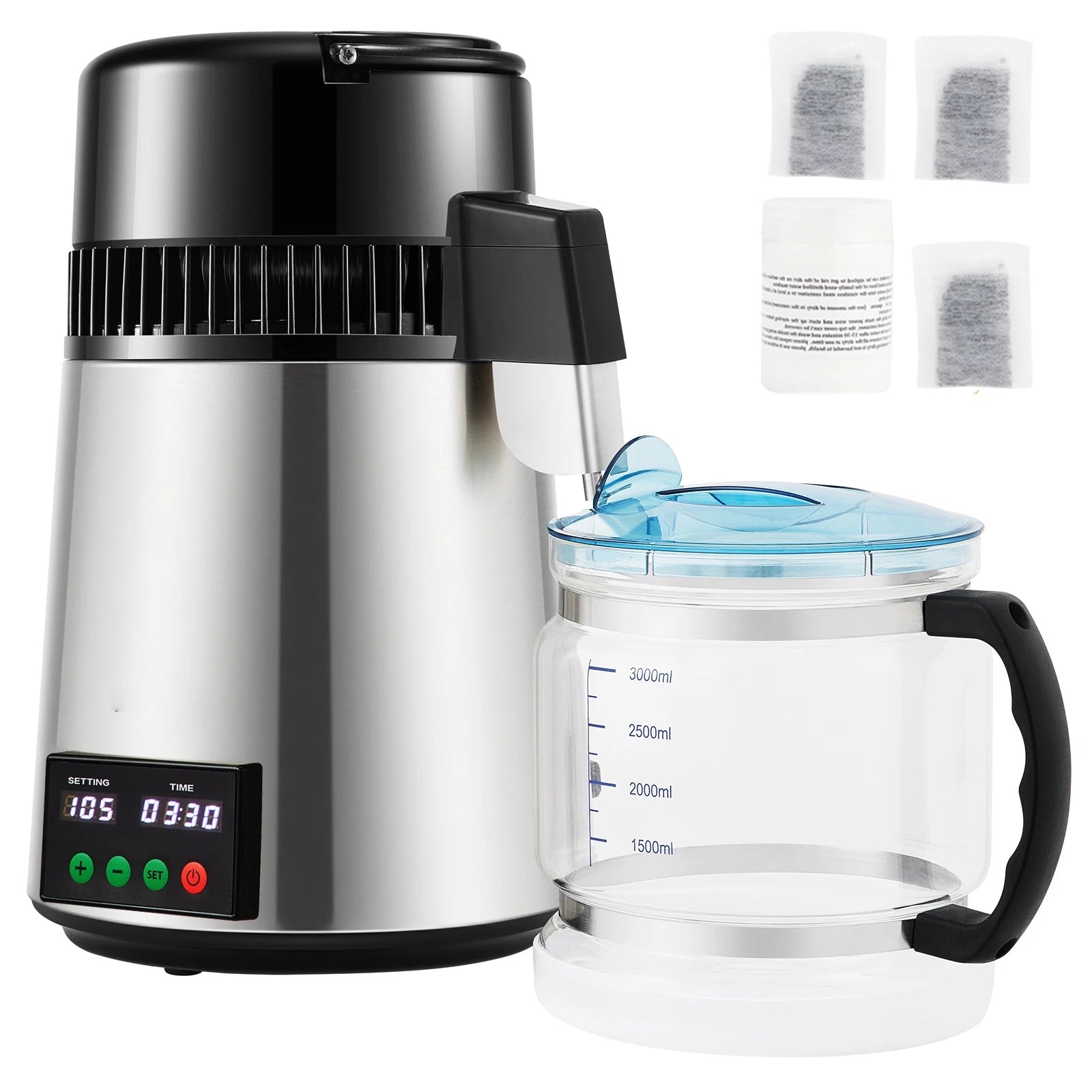 4L Countertop Water Distiller with 5-Stage Filtration & Touch Control