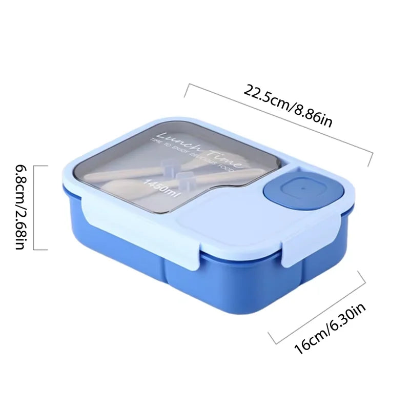 Three-Section Bento Lunch Box, 1,450 ml