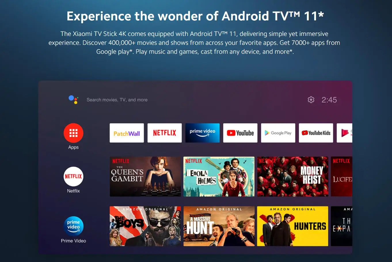 Xiaomi Smart TV Stick 4K Android Streaming Dongle