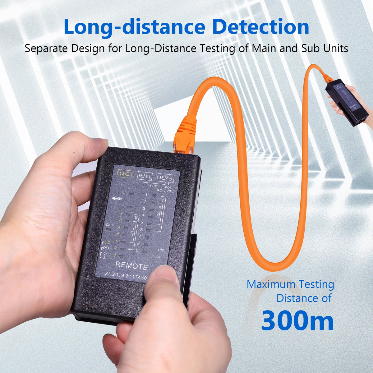 Rechargeable RJ45 and RJ11 Cable Tester