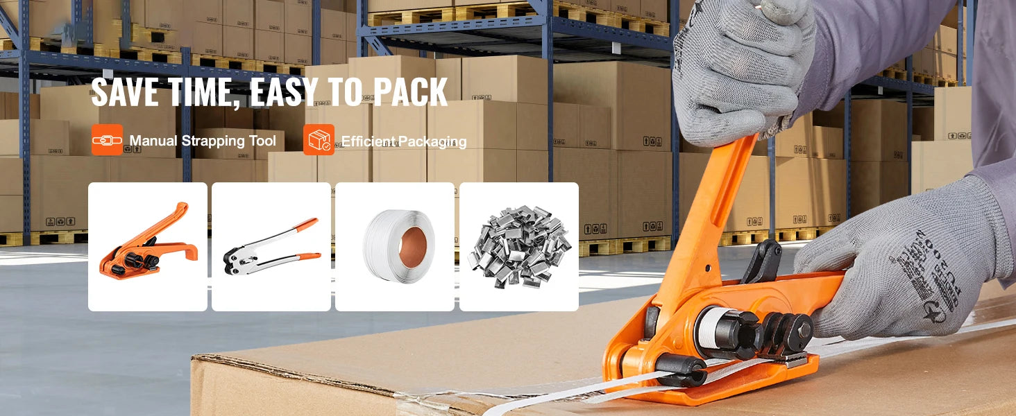 Palletverpakkingsbandagekit met spanner en sealer