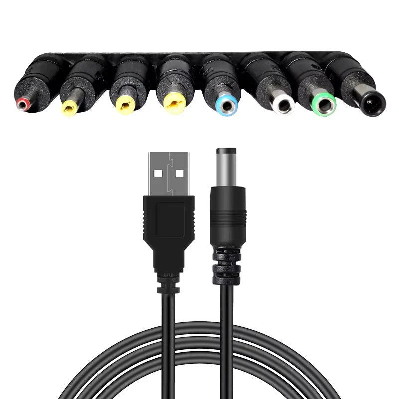 كابل طاقة USB إلى DC 5V مع أطراف توصيل