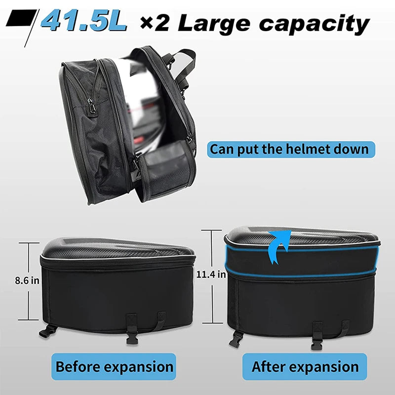 Vízálló motoros nyeregtáskák 2 db univerzális oldalsó pannier szett