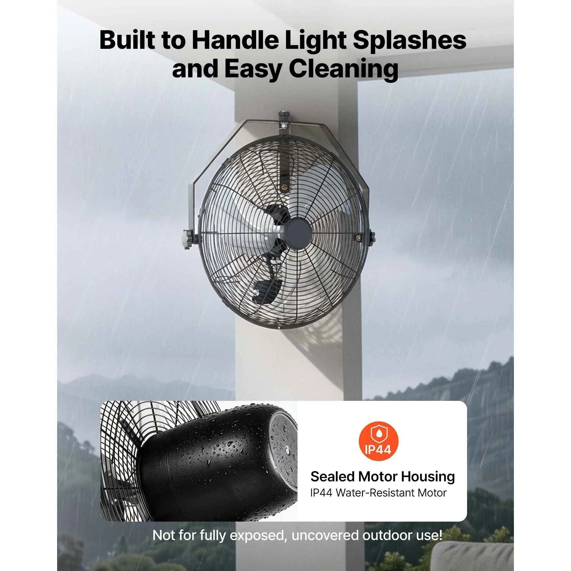 SucceBuy Wall Mount Fan 18/20 inch Wall Mounted Hanging Fan 3-Speed Adjustable Rotation Angle for Industry Commercial Workshop