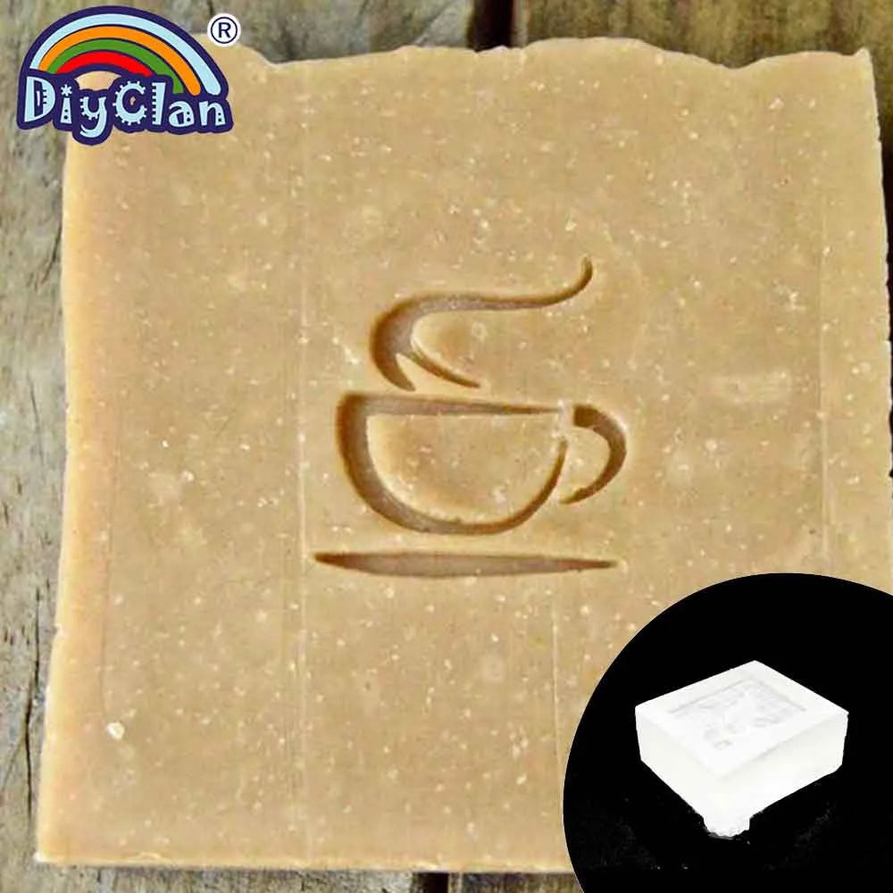 نمط قهوة الأكريليك صابون طابع — 4 × 4 سم