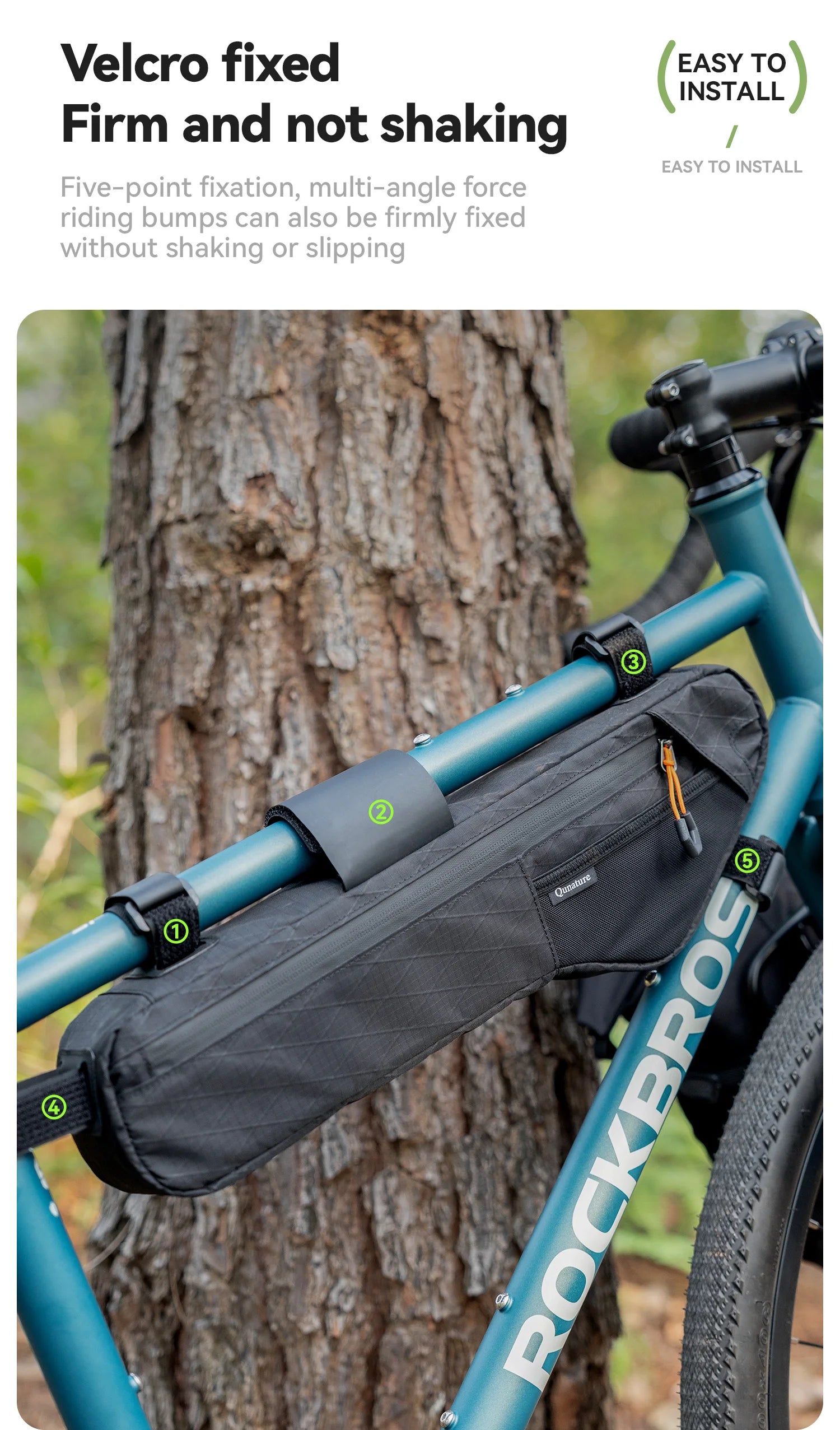 Borsa da Telaio per Bicicletta Impermeabile Grande Capacità per il Trasporto Ciclistico